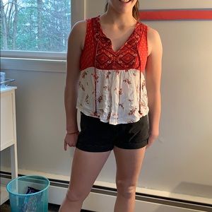 Summer red and white tank. Used in good condition.